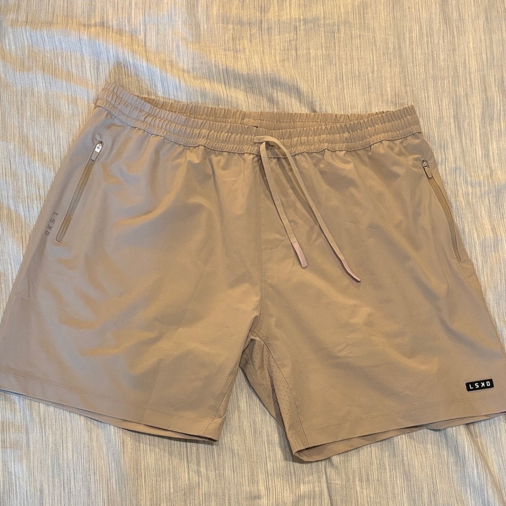 Men's 7in Tan LSKD Shorts | 2XL